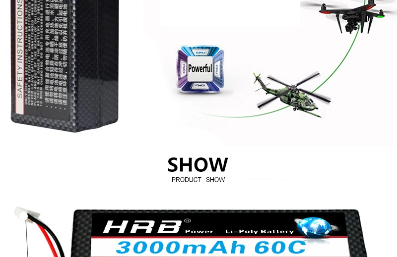HRB 3S 11,1 V Lipo аккумулятор 3000mah 3300mah 3600 4000mah 4200 mah 5200mah 6000mah 7000mah T Deans XT60 TRX разъем RC запчасти для автомобилей Жесткий Чехол