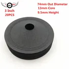 Я ключ купить 20 штук 3 дюймов 74mm13 мм Core Динамик Бумага конус Высота 9,5 мм твитер бассейна Динамик s DIY Repair аксессуары черный