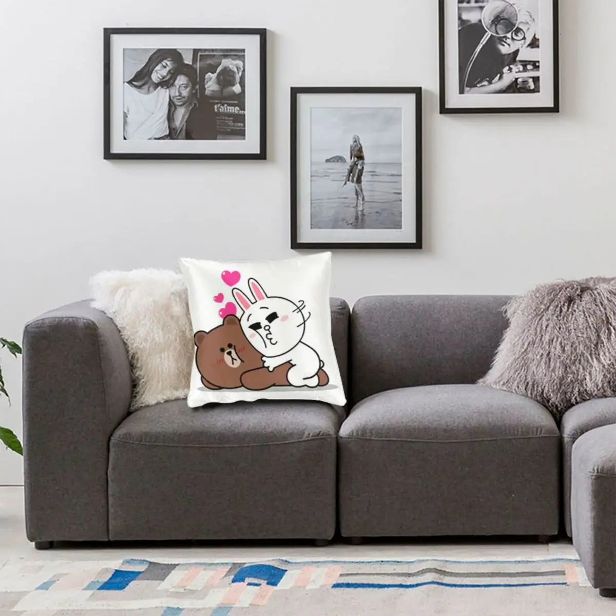 Brown Cony Square Pillowcase Polyester Linen Velvet Pattern Zip Decor Pillow Case Sofa Seater Cushion Cover 18" | Дом и сад