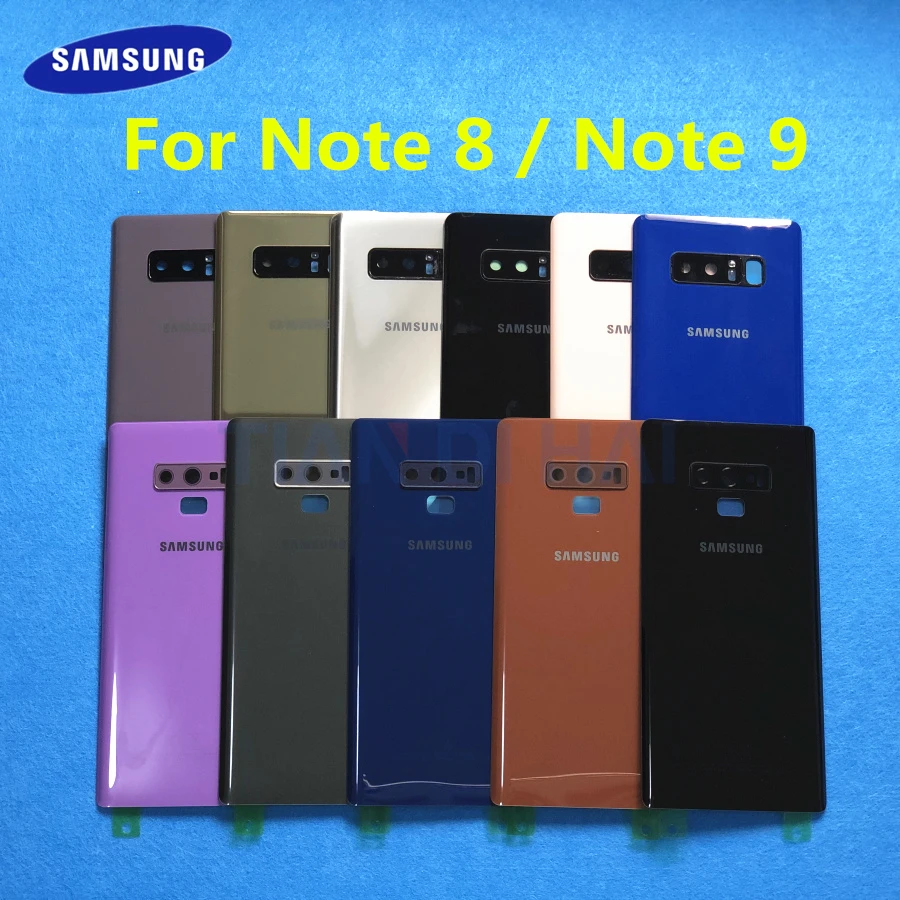 Задняя панель из стекла для Samsung Galaxy Note 9 N960 N960F 8 N950 N950F N950FD|Корпусы и рамки