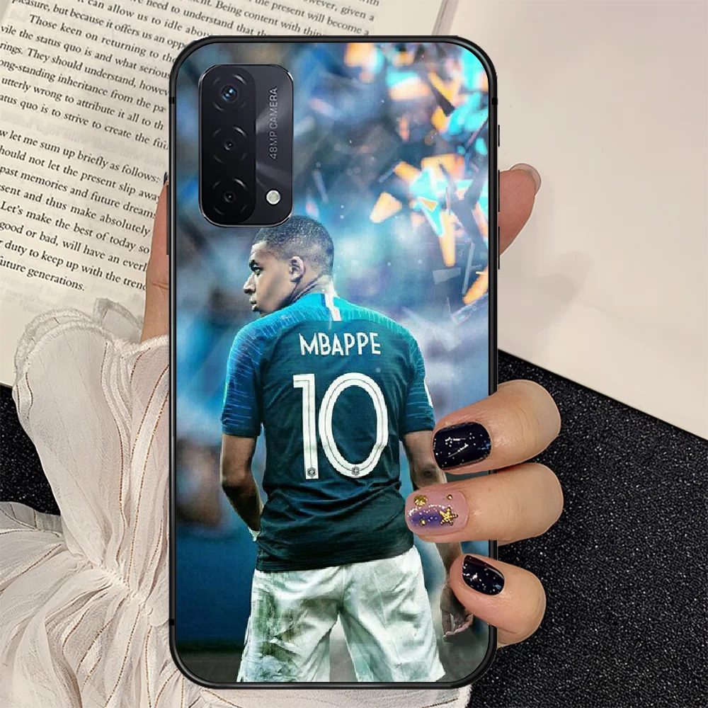 

Kylian Mbappe football Phone Tempered Glass Case Cover For oppo realme find a x c xt gt 2 53 3 6 7 50 11 Pro lite 5g Prime Black