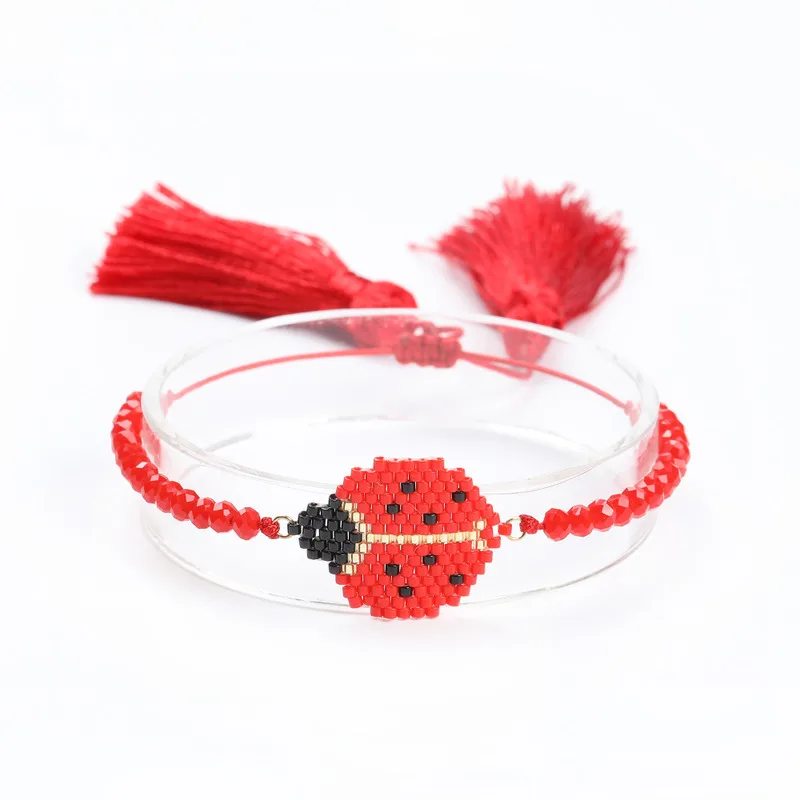 SHINUSBOHO Delicas браслеты с бусинами Beetle Bestfriend браслеты для женщин подарок ткацкий станок двойная палубная веревка браслет для мужчин ювелирные изделия с цветами