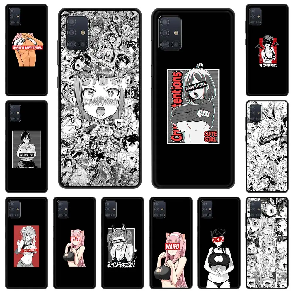 

Hentai ​Sexy Mang Girl Love Anime Phone Case for Samsung Galaxy A51 A71 A21S A12 A11 A31 A52 A41 A32 5G A72 A01 Soft Black Cover
