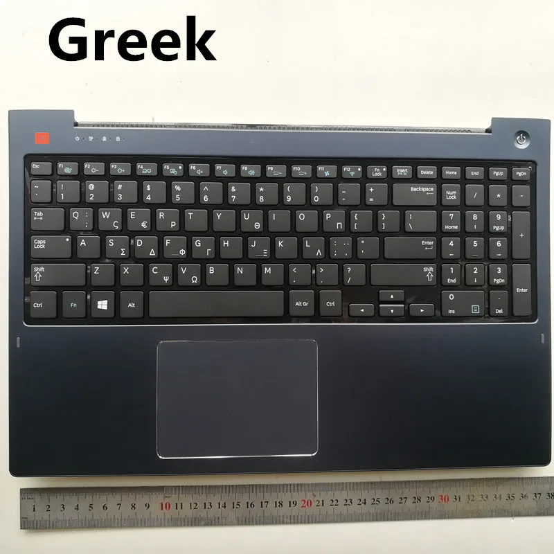 HB /Greek/Arab/Thailand backlit new laptop keyboard with touchpad palmrest for Samsung NP670Z5E 570Z5E NP680Z5E 680Z5G drak blue |