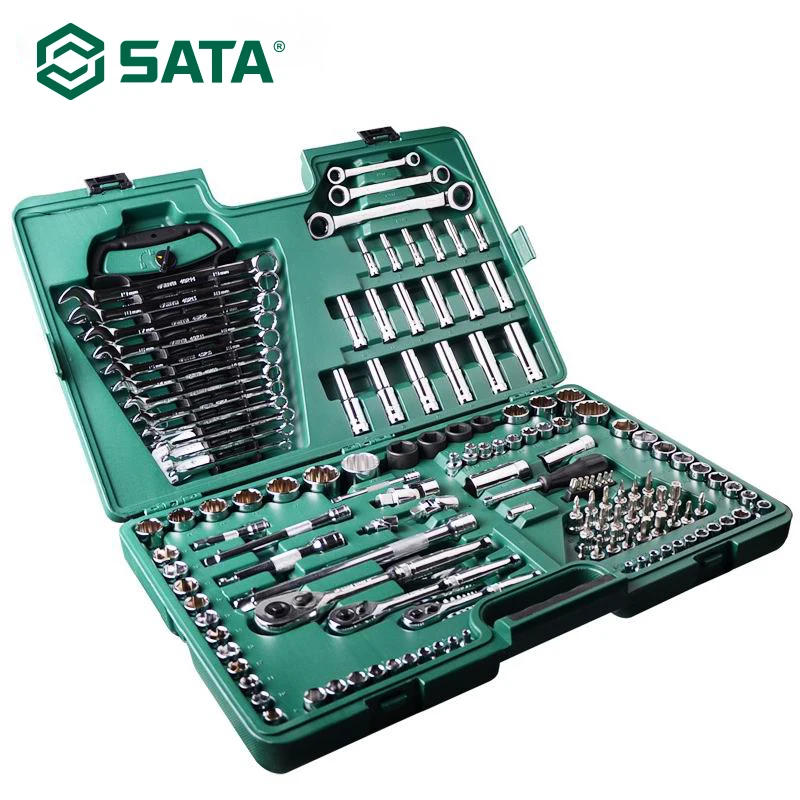 SATA 150 шт. 1/4 &quot3/8&quot Комбинации рукава ключ с храповым механизмом отвертка