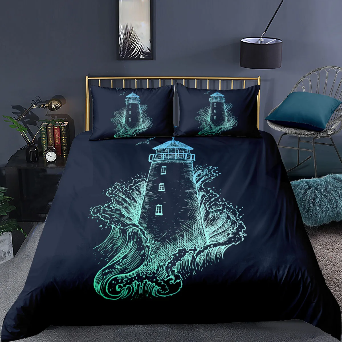 Фиолетовый с героями мультфильма Русалочка 3d пододеяльник комплекты стеганых