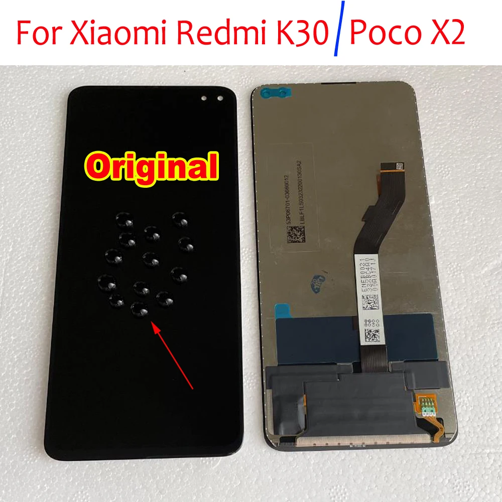100% Оригинальный ЖК дисплей Xiaomi Redmi K30 Poco X2 сенсорная панель дигитайзер экрана в