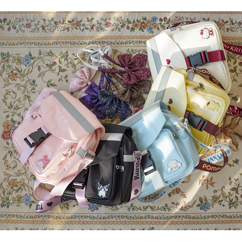 

Hobbies Action Figures Fantasy Sanrio Series Kuromi Mymelody Large-capacity Cross-body Soft Shoulder Bag Gifts for Children