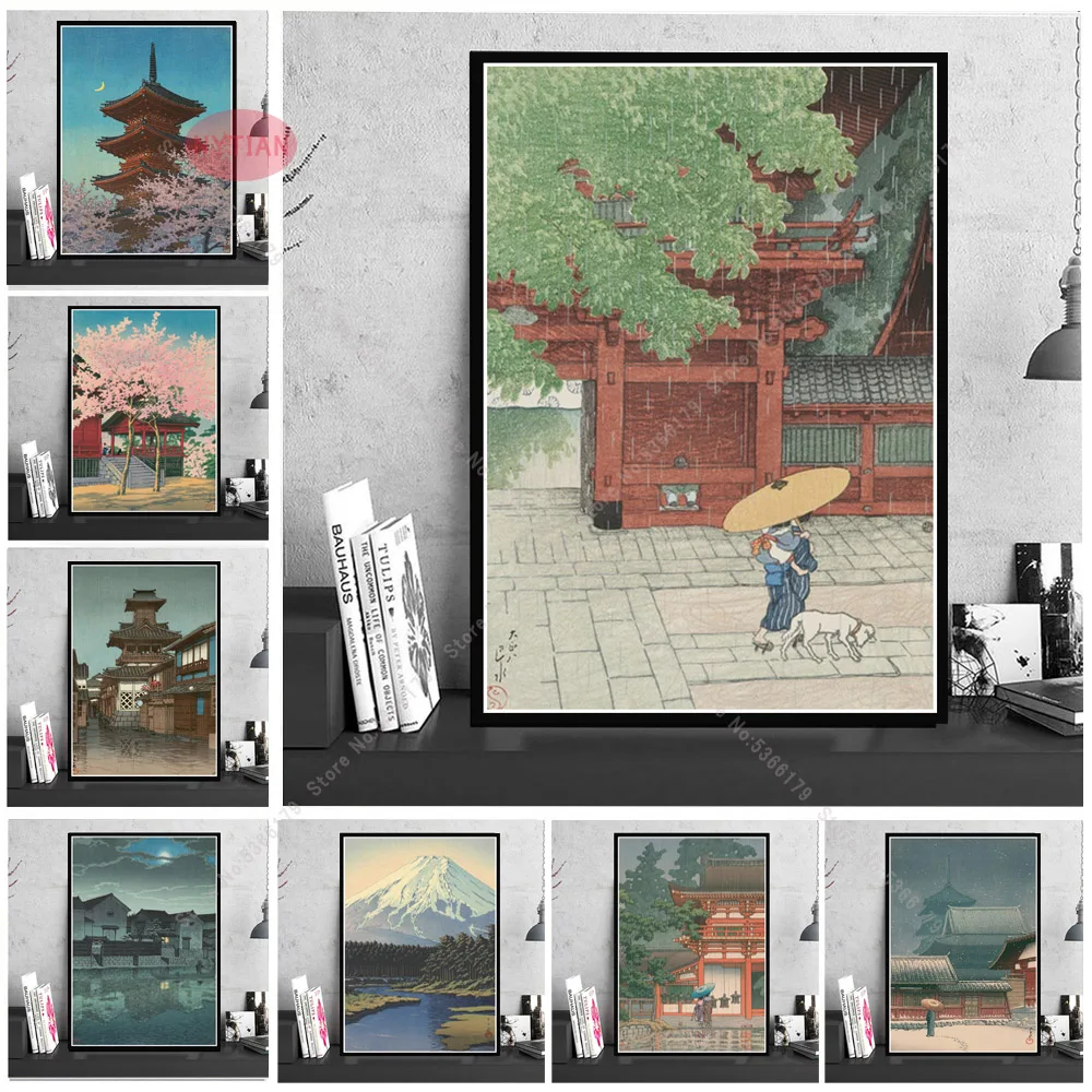 NT888 картина маслом японский пейзаж дневное время Kawase Hasui художественный постер