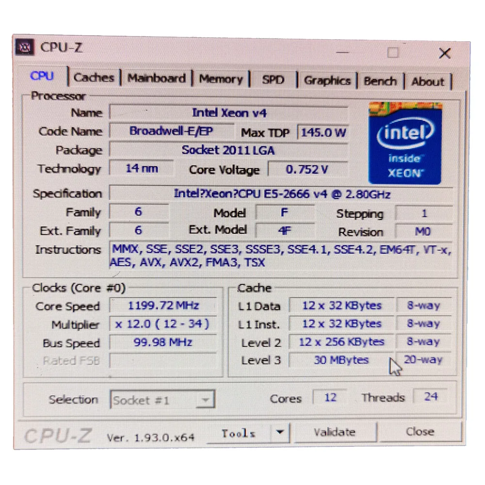 XEON E5 2666 V4 SR2N9 2 8 ГГц 12 ядер 24 нитей сервер ПК Процессор для LGA2011 X99 MB PK: e5 2667 v4 2650 2660