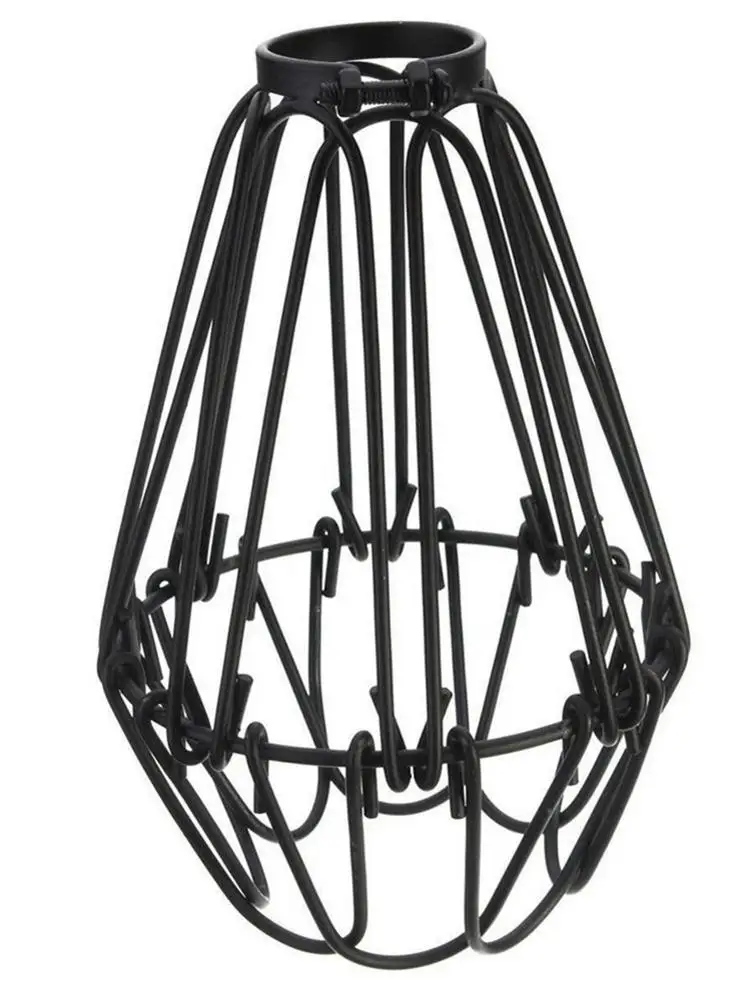 

Iron Lamp Guard Adjustable Lamp Cage Black Industrial Vintage Style Light Cage Antique Lamp Holders for Pendant Lights
