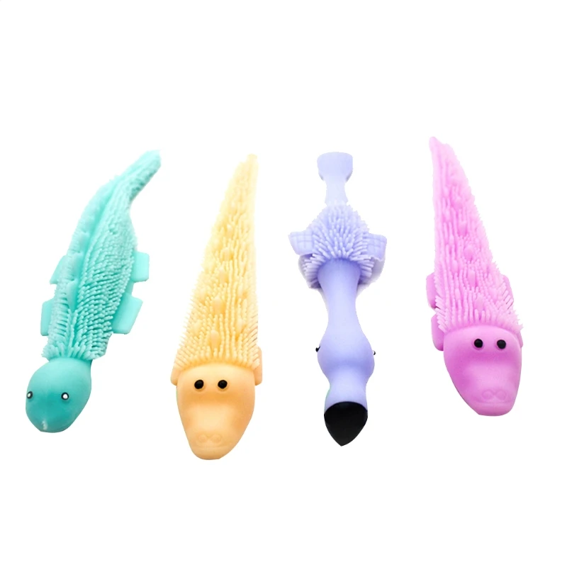 

4 упаковки мягких мультяшных животных, динозавр, игрушка для извлечения пальцев, снятие стресса, запаянная исцеляющая игрушка, игрушки для д...