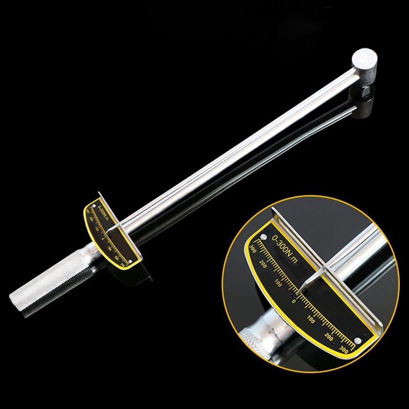 

Pointer Socket Torque Wrench 300N.M Dial Torque Spanner Auto Repair Tension Wrenches Spanner Power Drill Adaptor