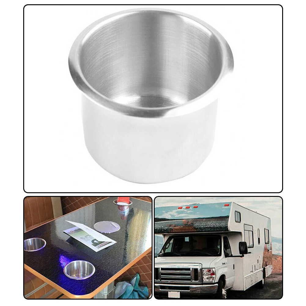 

2Pcs/Kit Recessed Cup Drink Stainless Steel Can Holder For Marine Boat RV Camper Car Accessories High-quality Beverage Holder