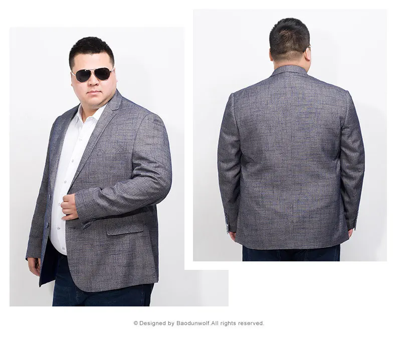 8XL 7XL размера плюс бренд Небесно Голубой Блейзер Для мужчин костюма Veste Homme Новое