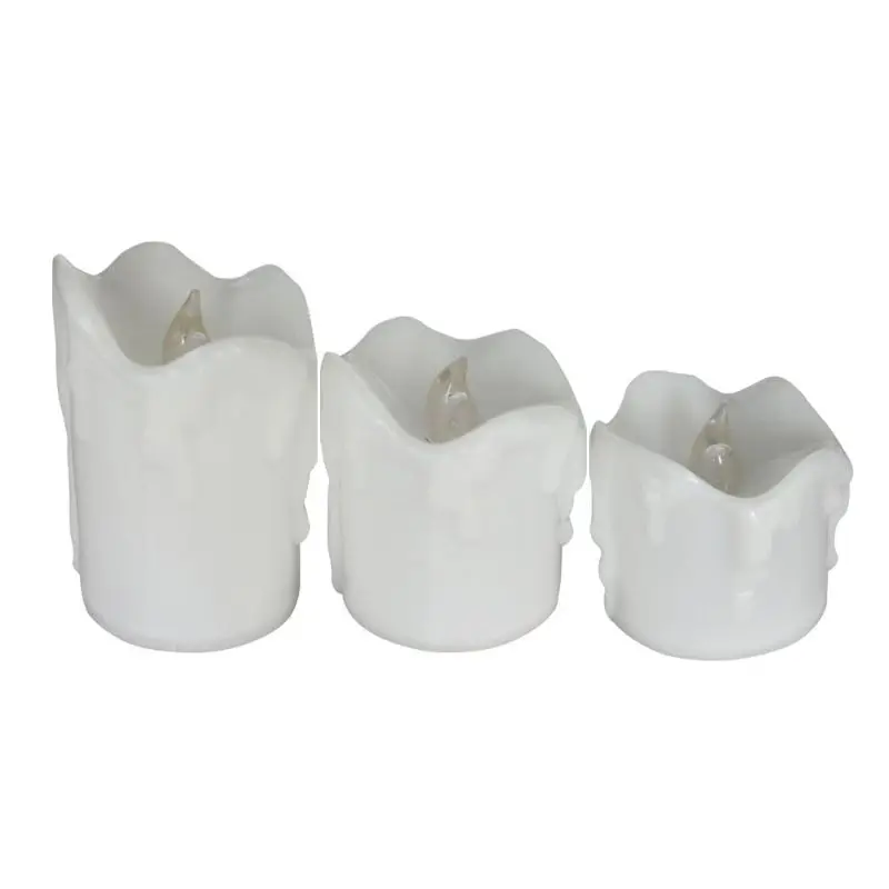 

Flameless Votive Candles Battery Operated Flickering LED Tea Light Set of 3