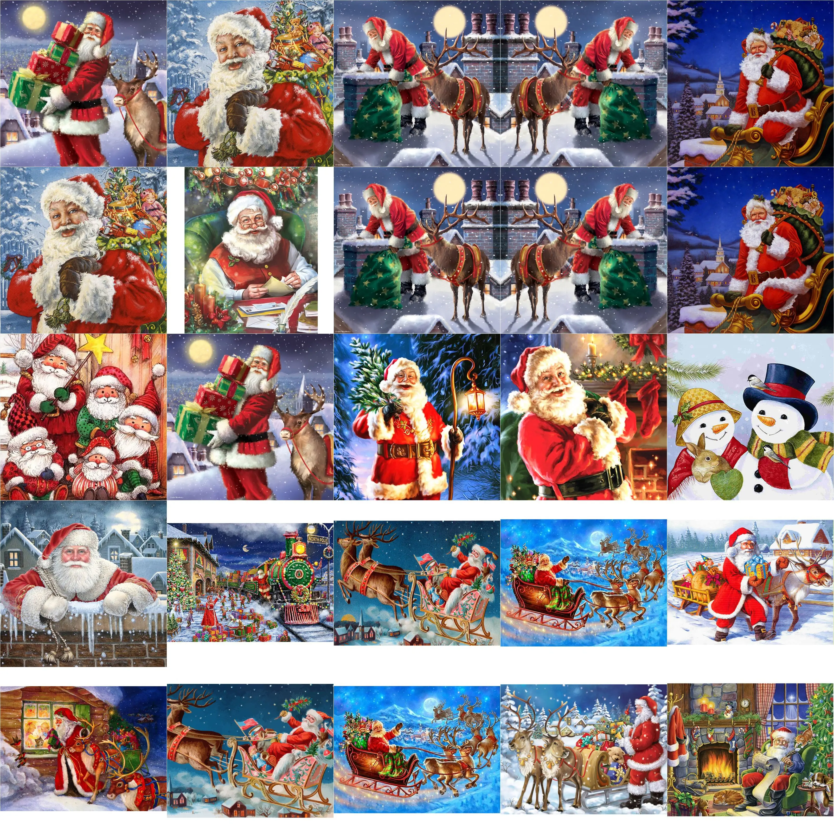 

Набор для вышивки крестиком в рождественском стиле, 18 карат, 14 карат, непечатный рисунок 11 карат, искусственная вышивка, рукоделие «сделай с...