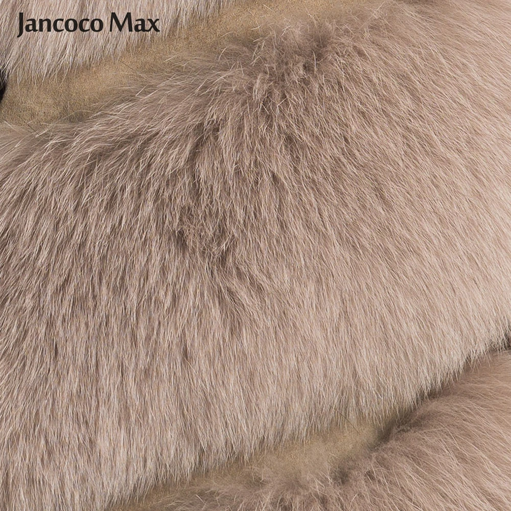 Натуральным лисьим мехом жилет меховой с o образным вырезом женские зимние