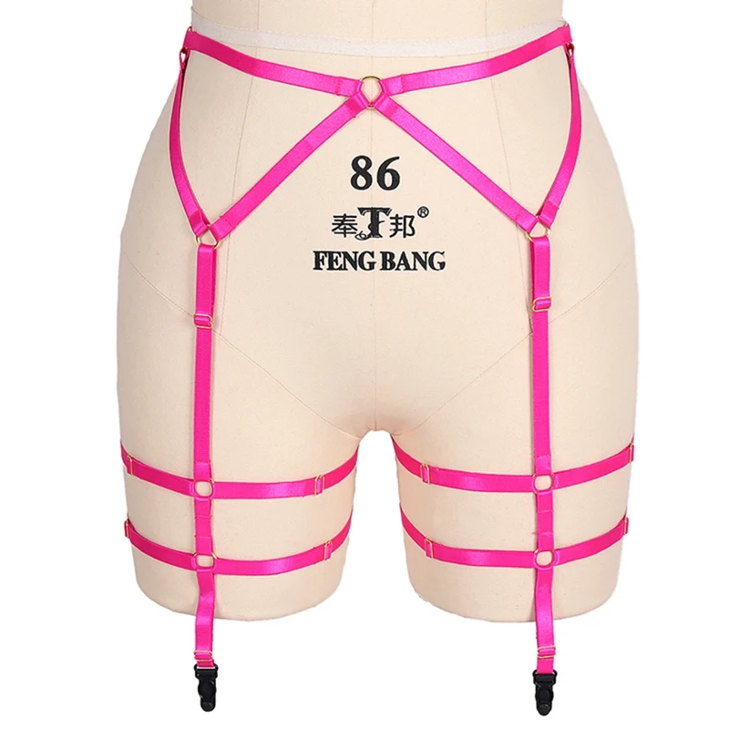 Женский пояс ремень-подвязка сетка для тела красная роза Чулки с подтяжками