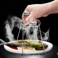 2468 pcs stainless steel foldable hot dish clamp anti scald bowl clip plate pot gripper crockery clamp tongs claw holder tool