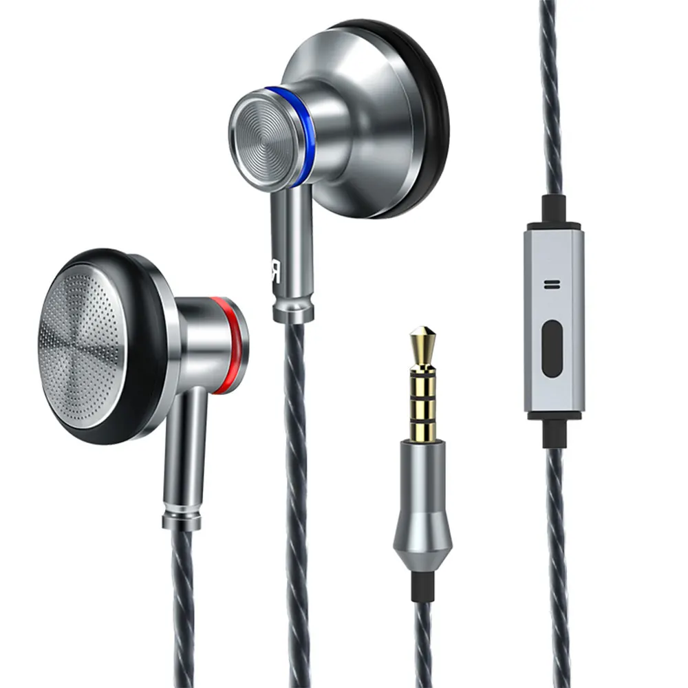 KISSCASE 3 5 мм Проводные HiFi Плоские наушники вкладыши тяжелый бас компьютерные