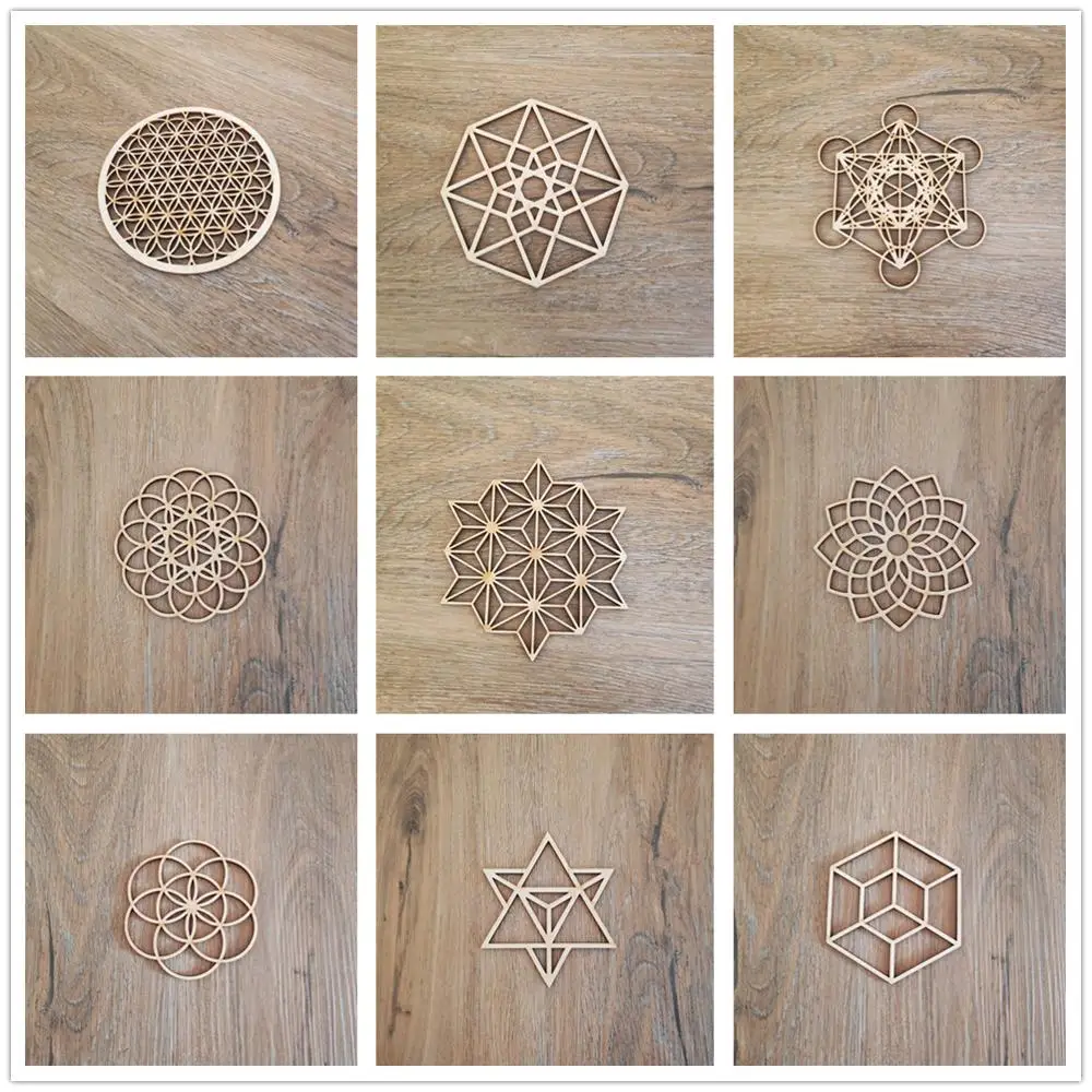 

Laser Cut Wood Flower Of Life Christmas Ornaments Sacred Geometry Ornaments Home Decoration Wood Sign Wall Art Wooden Coasters
