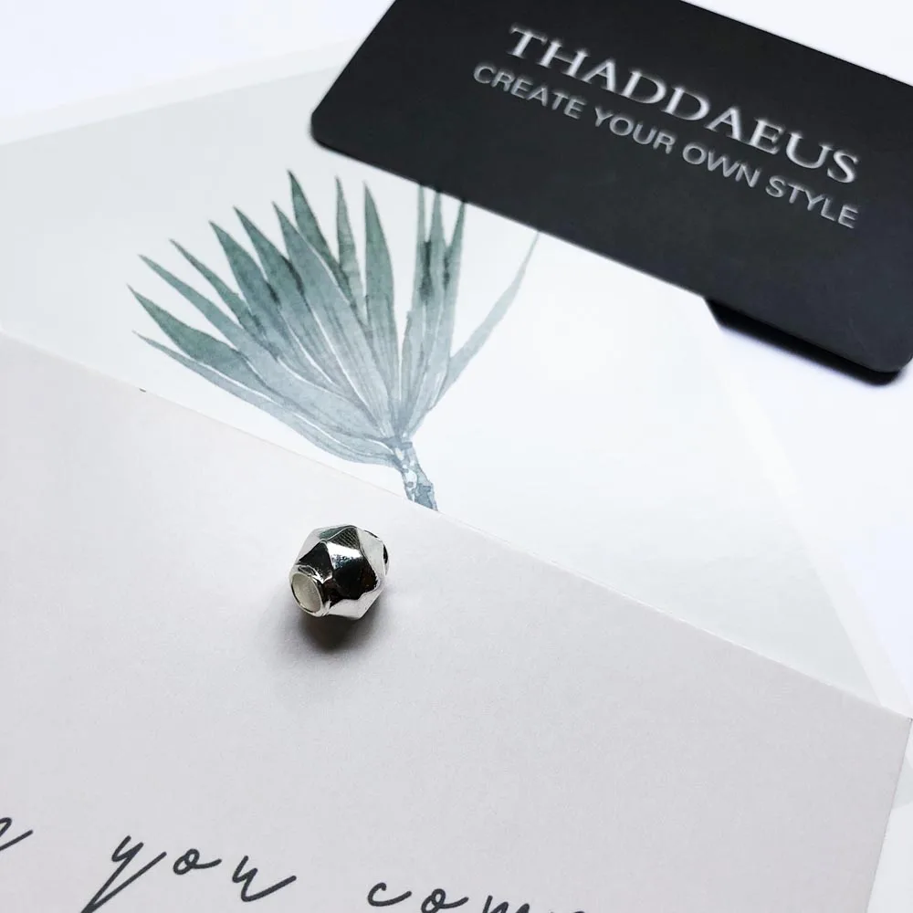 Треугольник бусины серебряные подходит браслеты на запястье в виде ожерелье из