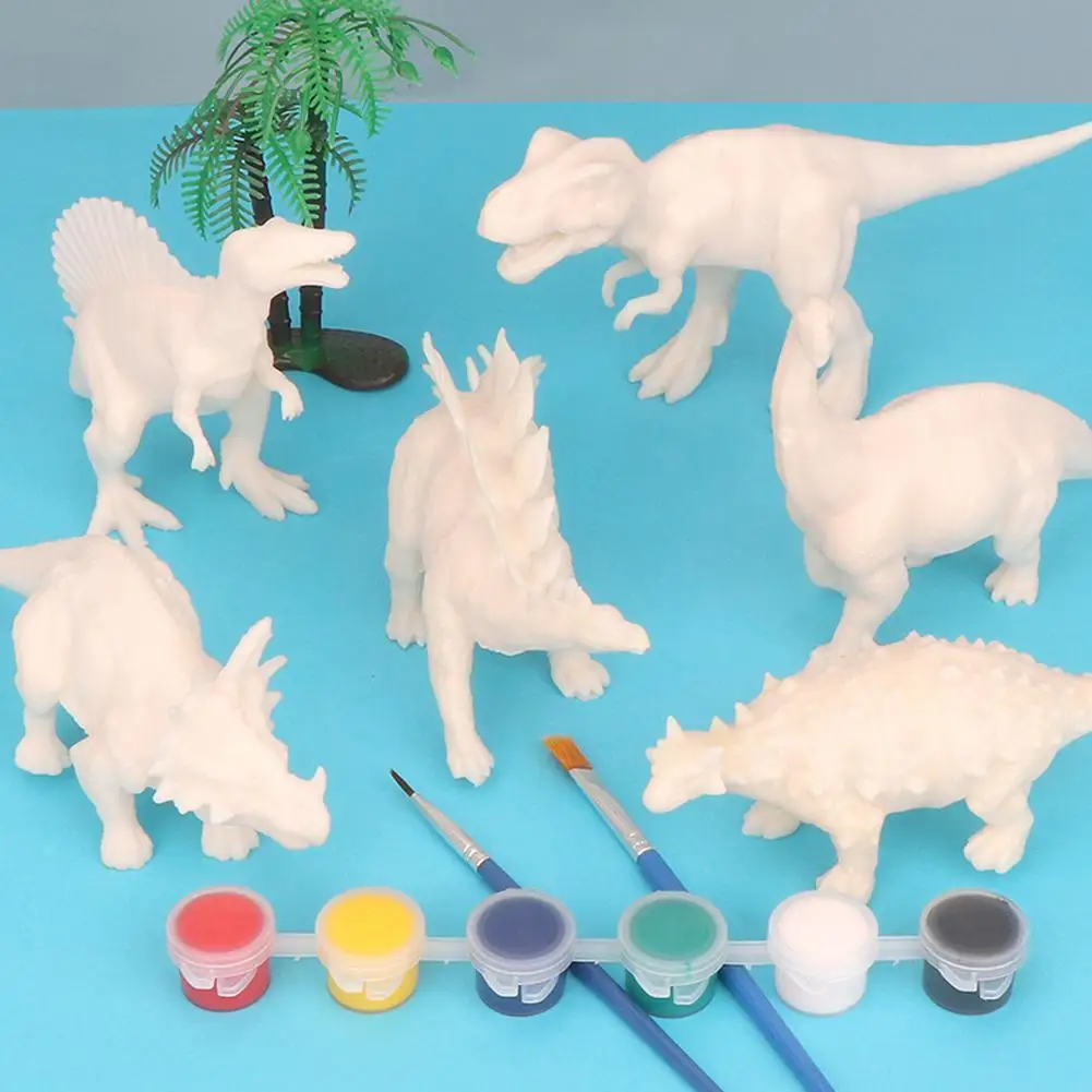 

DIY раскраска 3D живопись динозавр Юрского периода Рисунок Фигурки детей граффити Животные экшн подарок игрушка акварель H2Y3
