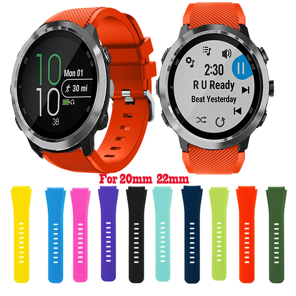 Цветной мягкий силиконовый сменный ремешок для Garmin vivoactive 3 4/шнур смарт браслет
