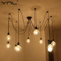 nordic spider industrial led pendant light e27 modern hanging lamp fixture dining living room for home decor ceiling chandelier