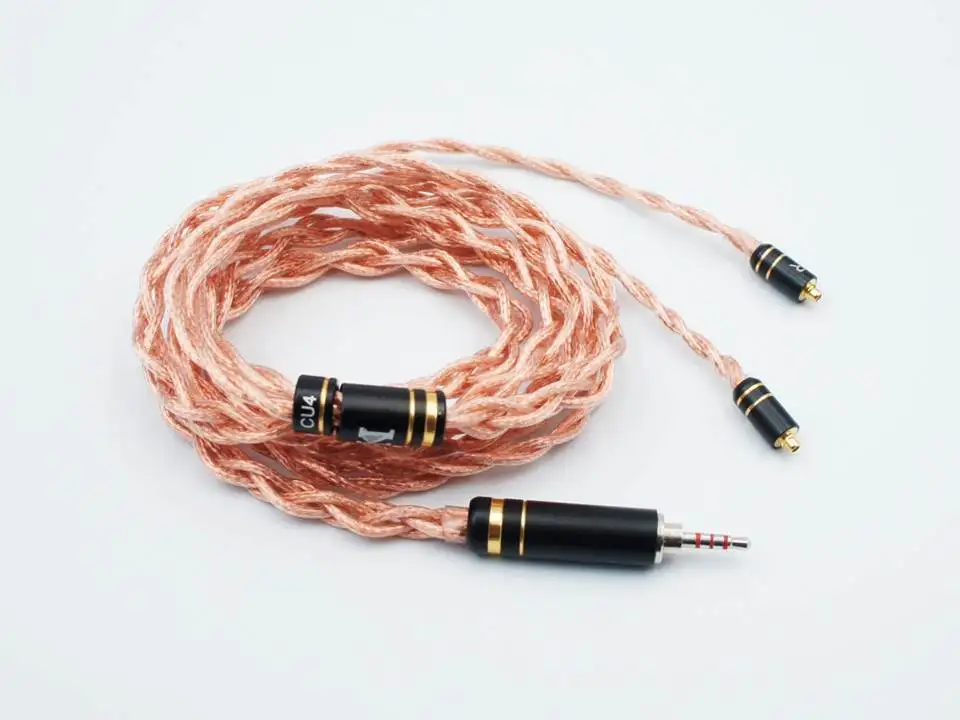 Однокристальный медный Hi-Fi аудиофил IEM кабель is Audio CU4 4 Share 115 ядер высокой чистоты |