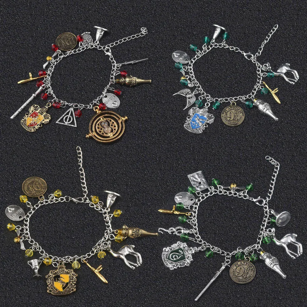 

Classic School Badge Bracelets Sorting Hat Bangle Men Girl Jewelry Xmas Gift