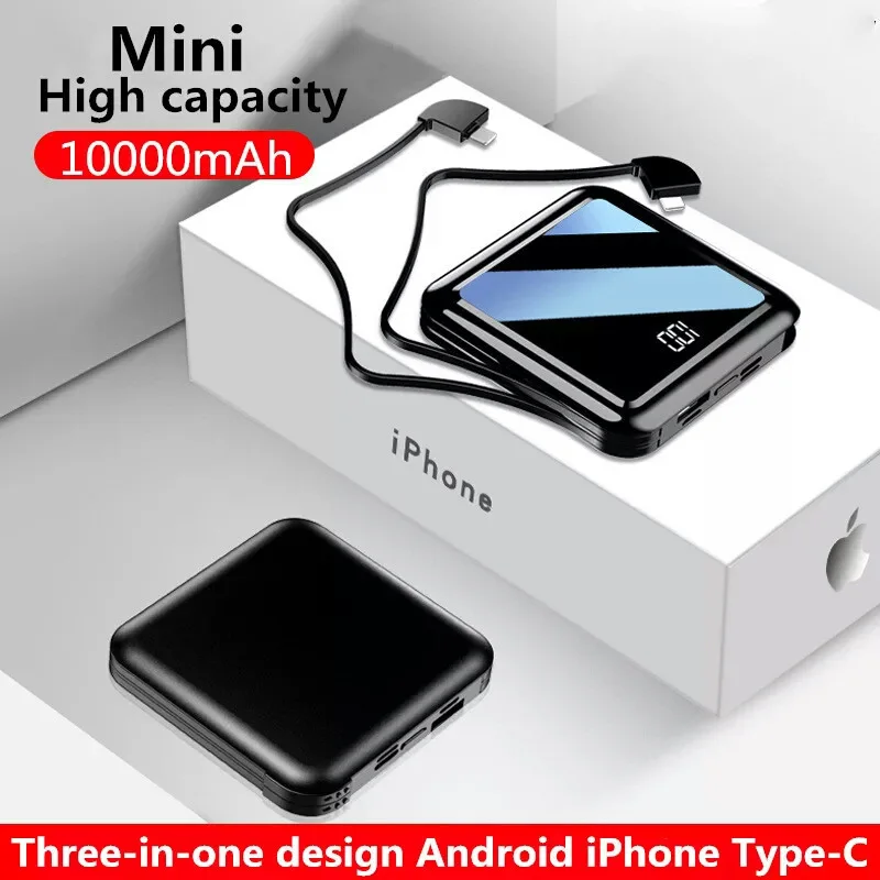 Портативное солнечное зарядное устройство 10000 мАч мини Банк питания на солнечной