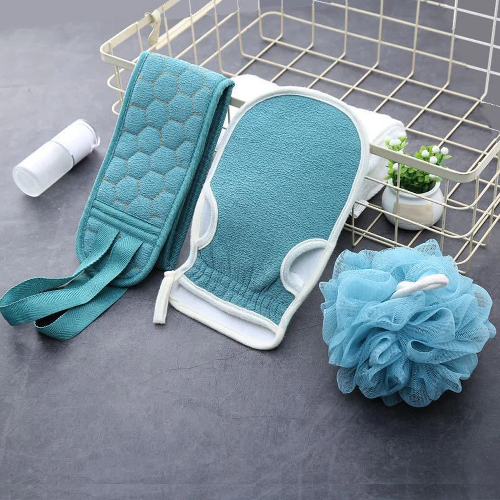 

Щетки для ванны, полотенце, рукавица для мытья, для ванной или душа, утолщенное скребковое полотенце с вытяжной полосой, скраб из трех частей