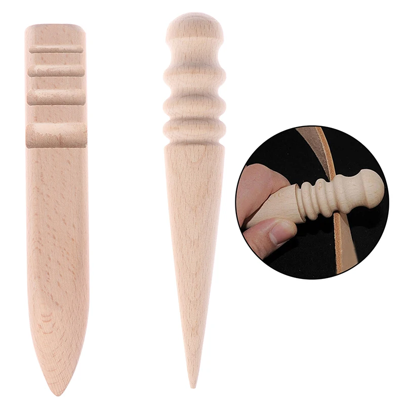 

1PC Leather Polishing Rods Hardwood Handmade Burnishing Rod Leather Craft Edges Slicker Round Wood DIY Leathercraft Tool