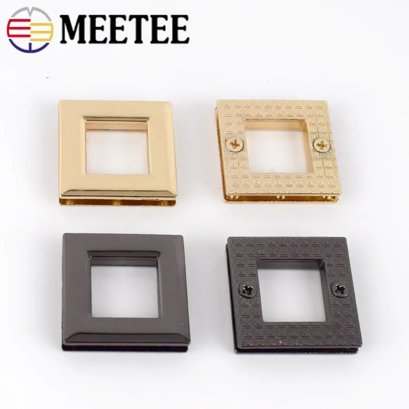 5/10 шт Meetee 17 мм металлическая квадратная кольцевая пряжка с петельками и