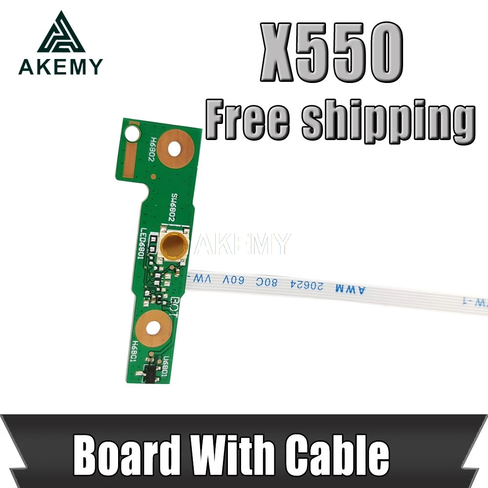Для For Asus X550 X550V X550C X550CC X550CA X550VC X550VB A550v плата кнопки питания с кабелем Полная