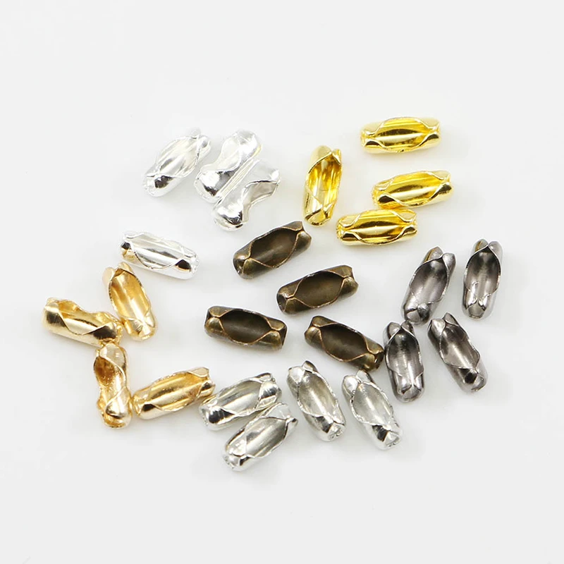 

200Pcs Metal Ball Chain Connectors For DIY Basic Findings Accessories Supplies Handmade Clasp Connectors
