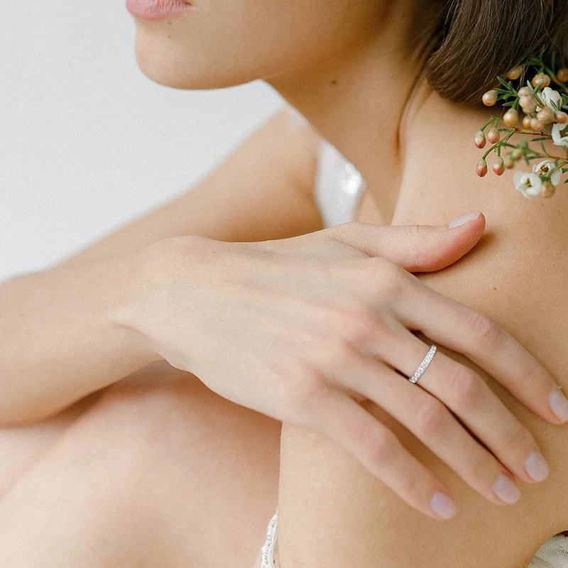 TIGRADE 3 мм черное розовое золото титановое кольцо для женщин кубический цирконий