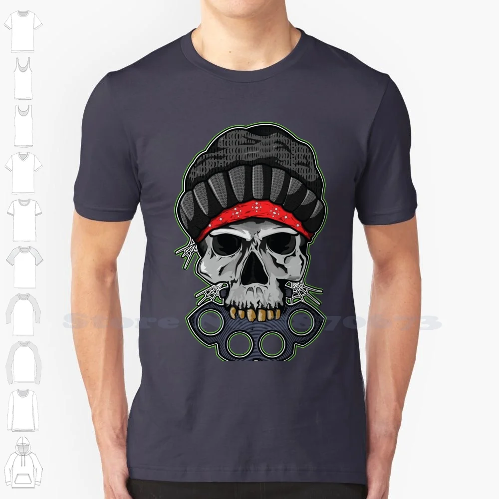 

Bad To The Bone Skull Cool Design Trendy T-Shirt Tee Skull Skeleton Death Biker Gangster Black Goth Horror Cool Evil Bad Tough