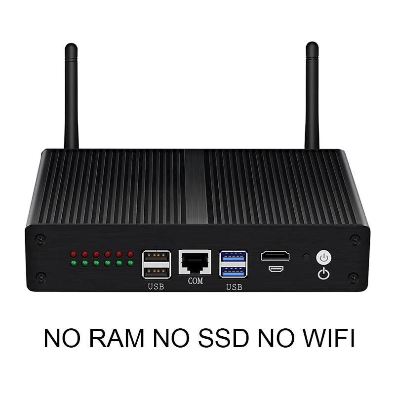Безвентиляторный мини ПК Intel Celeron 6lan Minipc Linux Win 10 Мини компьютер Тонкий клиент LAN USB