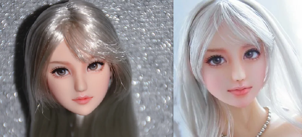 [Индивидуальная скульптура головы] 1:6 женская головы куклы в японском и корейском