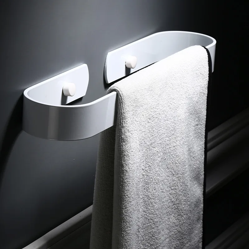 Алюминиевая вешалка для полотенец ванной комнаты настенная черная