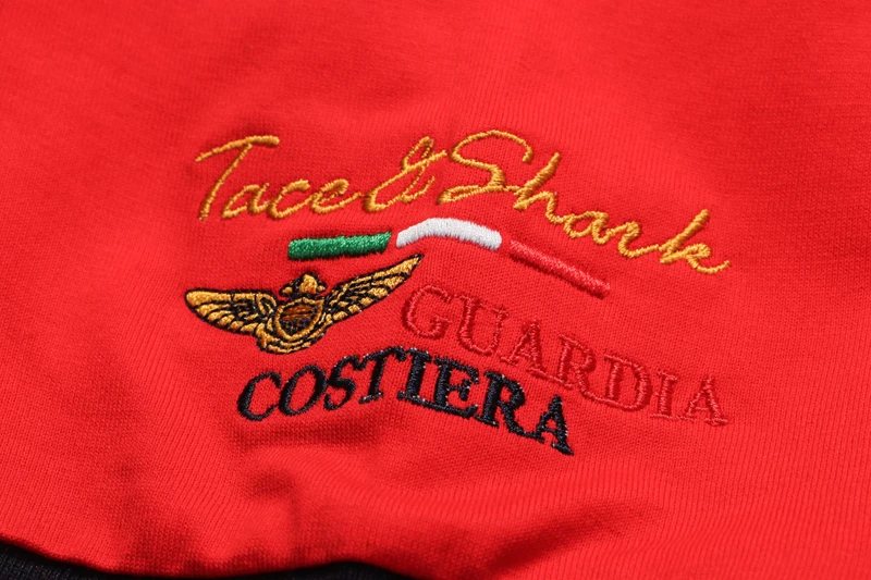 

men TACE&SHARK T-shirt cotton Short sleeve shirt 2021 summer new o-neck Fashion casual embroidery big size M-3XL free shipping