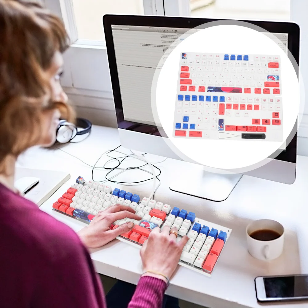 

1 Set Cartoon Keycaps Mechanical keyboard Caps PBT Key Cap Game Keycap Covers