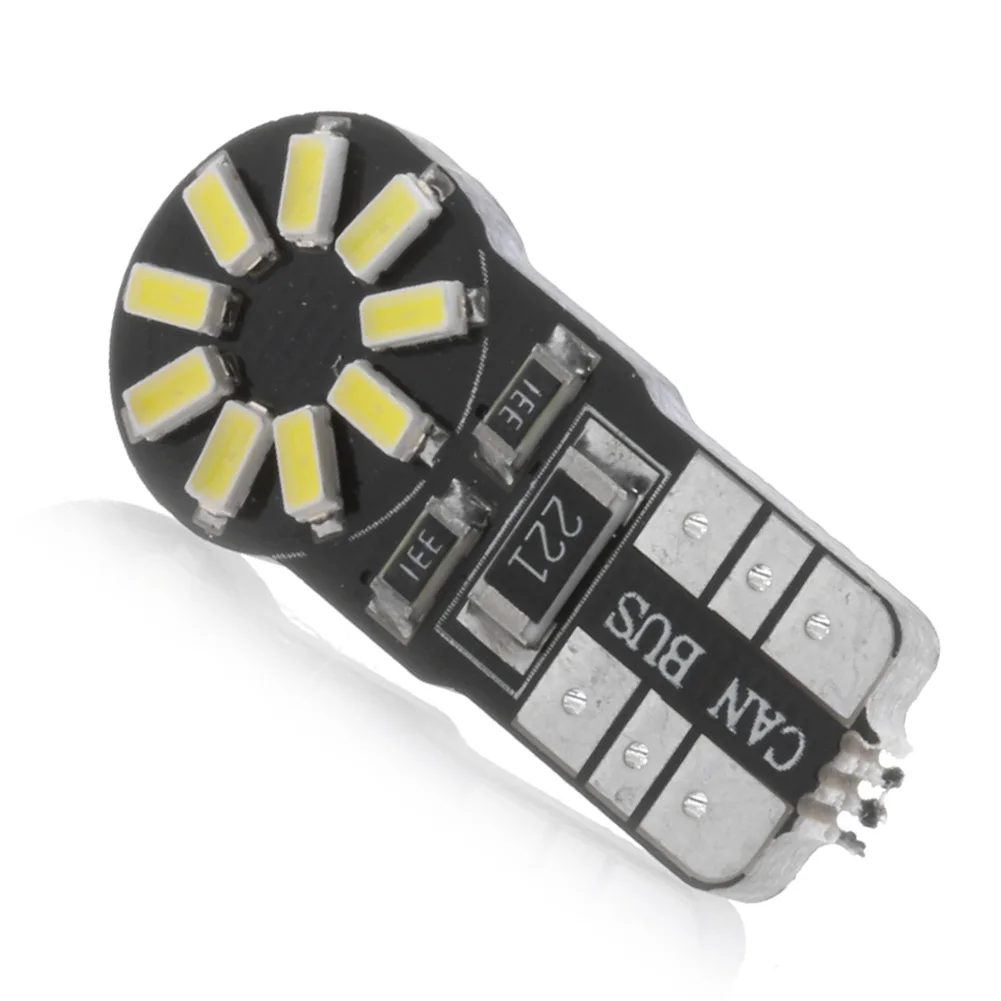 

1PC DC 12V T10 W5W 3014 SMD 18 LED Canbus Car Wedge Side Light Bulb Lamp White