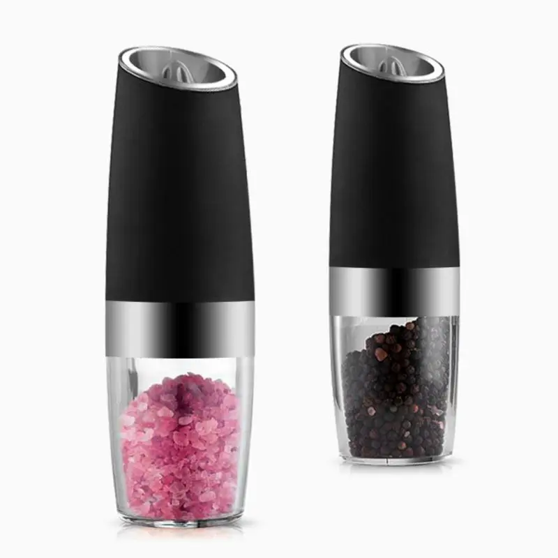 

LED Light Salt Pepper Grinding Electronic Pepper Grinder Mill Stainless Steel Gravity Induction Grinder Kitchen Accessories