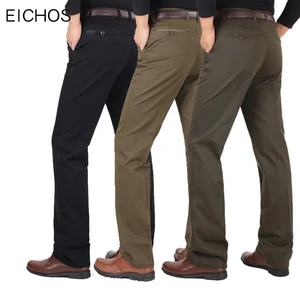 Брюки мужские, хлопковые, прямые, однотонные, на осень, 2020