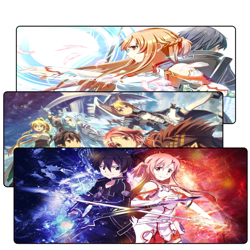 Аниме sword art online большой игровой коврик для мыши ноутбука компьютера клавиатуры