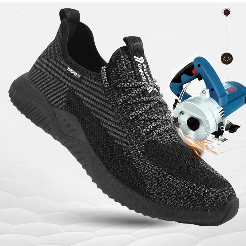 

Safety Shoes Men Women Steel Toe Boots Indestructible Work Shoes Lightweight Breathable Composite Toe Men EUR Size 36-48